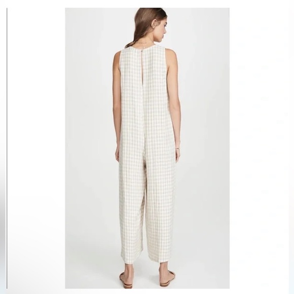 Rachel Pally Linen blend Remy Jumpsuit in Tan Gingham - Picture 6 of 15